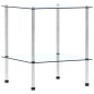 vidaXL Regal mit 2 Ablagen Transparent 40x40x47 cm Hartglas vidaXL Regal mit 2 Ablagen Transparent 40x40x47 cm Hartglas