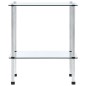 vidaXL Regal mit 2 Ablagen Transparent 40x40x47 cm Hartglas vidaXL Regal mit 2 Ablagen Transparent 40x40x47 cm Hartglas