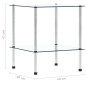 vidaXL Regal mit 2 Ablagen Transparent 40x40x47 cm Hartglas vidaXL Regal mit 2 Ablagen Transparent 40x40x47 cm Hartglas