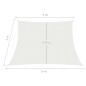 vidaXL Sonnensegel 160 g/m² Weiß 4/5x4 m HDPE vidaXL Sonnensegel 160 g/m² Weiß 4/5x4 m HDPE