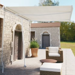 vidaXL Standmarkise Manuell Einziehbar 350x250 cm Creme