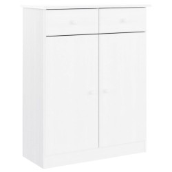 vidaXL Schuhschrank ALTA Weiß 77x35x96 cm Massivholz Kiefer