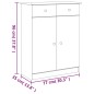 vidaXL Schuhschrank ALTA Weiß 77x35x96 cm Massivholz Kiefer vidaXL Schuhschrank ALTA Weiß 77x35x96 cm Massivholz Kiefer