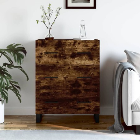 vidaXL Sideboard Räuchereiche 69,5x34x90 cm Holzwerkstoff