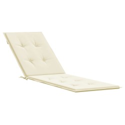 Liegestuhl-Auflage Creme (75+105)x50x3 cm