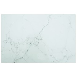 vidaXL Tischplatte Weiß 100x62 cm 8 mm Hartglas in Marmoroptik