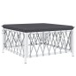 vidaXL 3-tlg. Garten-Lounge-Set mit Kissen Weiß Stahl vidaXL 3-tlg. Garten-Lounge-Set mit Kissen Weiß Stahl
