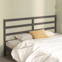 vidaXL Kopfteil Grau 206x4x100 cm Massivholz Kiefer