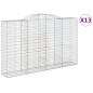 vidaXL Gabionen mit Hochbogen 13 Stk 300x50x180/200cm Verzinktes Eisen vidaXL Gabionen mit Hochbogen 13 Stk 300x50x180/200cm Verzinktes Eisen