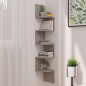 vidaXL Wand-Eckregal Betongrau 19x19x123 cm Holzwerkstoff vidaXL Wand-Eckregal Betongrau 19x19x123 cm Holzwerkstoff