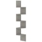 vidaXL Wand-Eckregal Betongrau 19x19x123 cm Holzwerkstoff vidaXL Wand-Eckregal Betongrau 19x19x123 cm Holzwerkstoff