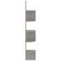 vidaXL Wand-Eckregal Betongrau 19x19x123 cm Holzwerkstoff vidaXL Wand-Eckregal Betongrau 19x19x123 cm Holzwerkstoff