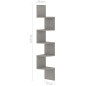 vidaXL Wand-Eckregal Betongrau 19x19x123 cm Holzwerkstoff vidaXL Wand-Eckregal Betongrau 19x19x123 cm Holzwerkstoff