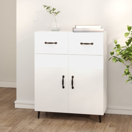 vidaXL Sideboard Hochglanz-Weiß 69,5x34x90 cm Holzwerkstoff