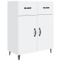 vidaXL Sideboard Hochglanz-Weiß 69,5x34x90 cm Holzwerkstoff vidaXL Sideboard Hochglanz-Weiß 69,5x34x90 cm Holzwerkstoff