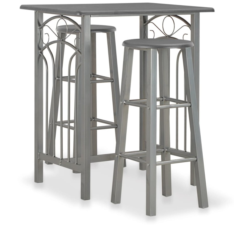 vidaXL 3-tlg. Bar-Set Holz und Stahl Anthrazit vidaXL 3-tlg. Bar-Set Holz und Stahl Anthrazit