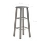 vidaXL 3-tlg. Bar-Set Holz und Stahl Anthrazit vidaXL 3-tlg. Bar-Set Holz und Stahl Anthrazit