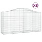 vidaXL Gabionen mit Hochbogen 8 Stk. 200x50x100/120cm Verzinktes Eisen vidaXL Gabionen mit Hochbogen 8 Stk. 200x50x100/120cm Verzinktes Eisen