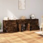 vidaXL Sideboards 3 Stk. Räuchereiche Holzwerkstoff vidaXL Sideboards 3 Stk. Räuchereiche Holzwerkstoff