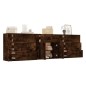 vidaXL Sideboards 3 Stk. Räuchereiche Holzwerkstoff vidaXL Sideboards 3 Stk. Räuchereiche Holzwerkstoff