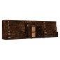 vidaXL Sideboards 3 Stk. Räuchereiche Holzwerkstoff vidaXL Sideboards 3 Stk. Räuchereiche Holzwerkstoff