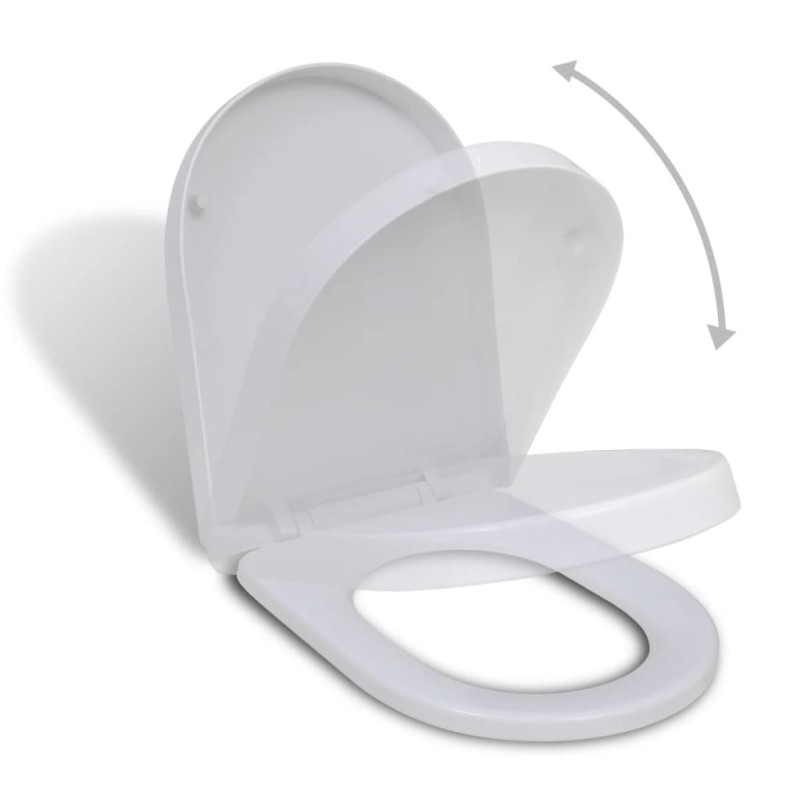 vidaXL Toilettensitz mit Absenkautomatik Weiß Quadratisch vidaXL Toilettensitz mit Absenkautomatik Weiß Quadratisch