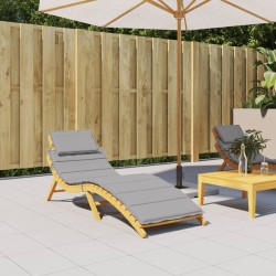 vidaXL Sonnenliegen-Auflage Grau 186x58x3 cm Oxford-Gewebe