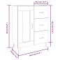vidaXL Sideboard Weiß 69,5x34x90 cm Holzwerkstoff vidaXL Sideboard Weiß 69,5x34x90 cm Holzwerkstoff