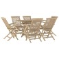 vidaXL 7-tlg. Garten-Essgruppe Grau Massivholz Teak vidaXL 7-tlg. Garten-Essgruppe Grau Massivholz Teak