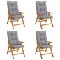 vidaXL Gartenstühle mit Kissen 4 Stk. Massivholz Teak vidaXL Gartenstühle mit Kissen 4 Stk. Massivholz Teak