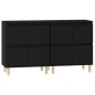 vidaXL Sideboards 2 Stk. Schwarz 60x35x70 cm Holzwerkstoff vidaXL Sideboards 2 Stk. Schwarz 60x35x70 cm Holzwerkstoff