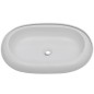 Keramik Waschtisch Waschbecken Oval Weiß 63 x 42 cm Keramik Waschtisch Waschbecken Oval Weiß 63 x 42 cm