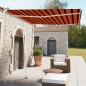 vidaXL Gelenkarmmarkise mit Pfosten 300x250 cm Orange & Braun vidaXL Gelenkarmmarkise mit Pfosten 300x250 cm Orange & Braun