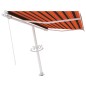 vidaXL Gelenkarmmarkise mit Pfosten 300x250 cm Orange & Braun vidaXL Gelenkarmmarkise mit Pfosten 300x250 cm Orange & Braun