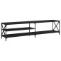 vidaXL TV-Schrank Schwarz 200x40x50 cm Holzwerkstoff und Metall vidaXL TV-Schrank Schwarz 200x40x50 cm Holzwerkstoff und Metall