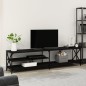 vidaXL TV-Schrank Schwarz 200x40x50 cm Holzwerkstoff und Metall vidaXL TV-Schrank Schwarz 200x40x50 cm Holzwerkstoff und Metall