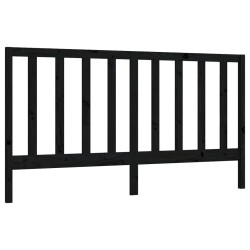 vidaXL Kopfteil Schwarz 186x4x100 cm Massivholz Kiefer