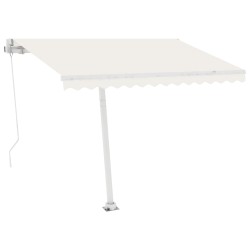 vidaXL Gelenkarmmarkise mit Pfosten 300x250 cm Creme