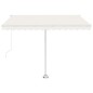 vidaXL Gelenkarmmarkise mit Pfosten 300x250 cm Creme vidaXL Gelenkarmmarkise mit Pfosten 300x250 cm Creme
