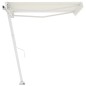 vidaXL Gelenkarmmarkise mit Pfosten 300x250 cm Creme vidaXL Gelenkarmmarkise mit Pfosten 300x250 cm Creme