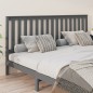 vidaXL Kopfteil Grau 206x6x101 cm Massivholz Kiefer
