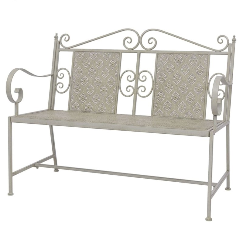 vidaXL Gartenbank 115 cm Stahl Grau vidaXL Gartenbank 115 cm Stahl Grau