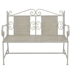 vidaXL Gartenbank 115 cm Stahl Grau