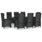 vidaXL 9-tlg. Garten-Essgruppe mit Kissen Schwarz Poly Rattan vidaXL 9-tlg. Garten-Essgruppe mit Kissen Schwarz Poly Rattan