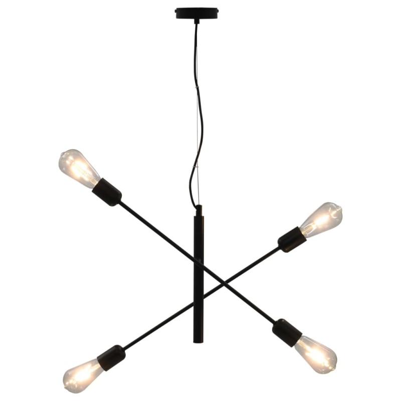 vidaXL Deckenleuchte mit Glühlampen 2 W Schwarz E27 vidaXL Deckenleuchte mit Glühlampen 2 W Schwarz E27
