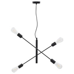 vidaXL Deckenleuchte mit Glühlampen 2 W Schwarz E27