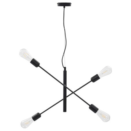 vidaXL Deckenleuchte mit Glühlampen 2 W Schwarz E27