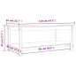 vidaXL Couchtisch Weiß 110x55x45 cm Massivholz Kiefer vidaXL Couchtisch Weiß 110x55x45 cm Massivholz Kiefer