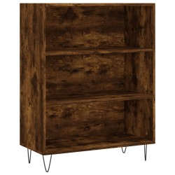 vidaXL Bücherregal Räuchereiche 69,5x32,5x90 cm Holzwerkstoff