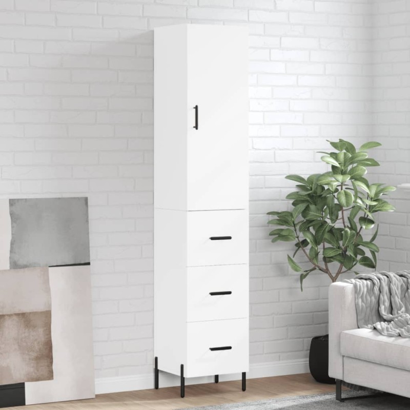 vidaXL Highboard Weiß 34,5x34x180 cm Holzwerkstoff vidaXL Highboard Weiß 34,5x34x180 cm Holzwerkstoff